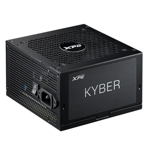 Fonte XPG Kyber II 850W ATX – Certificação Gold 80 PLUS e Cybenetics, não modular, compatível com ATX 3.1, conector 12V-2x6 para GPUs de última geração, eficiência de até 91,40%