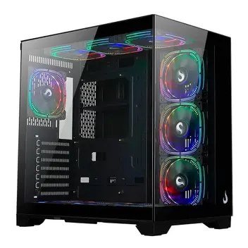 😱 Gabinete Gamer Rise Mode Galaxy Glass Standard V2 com 10 FANS Mid Tower ATX