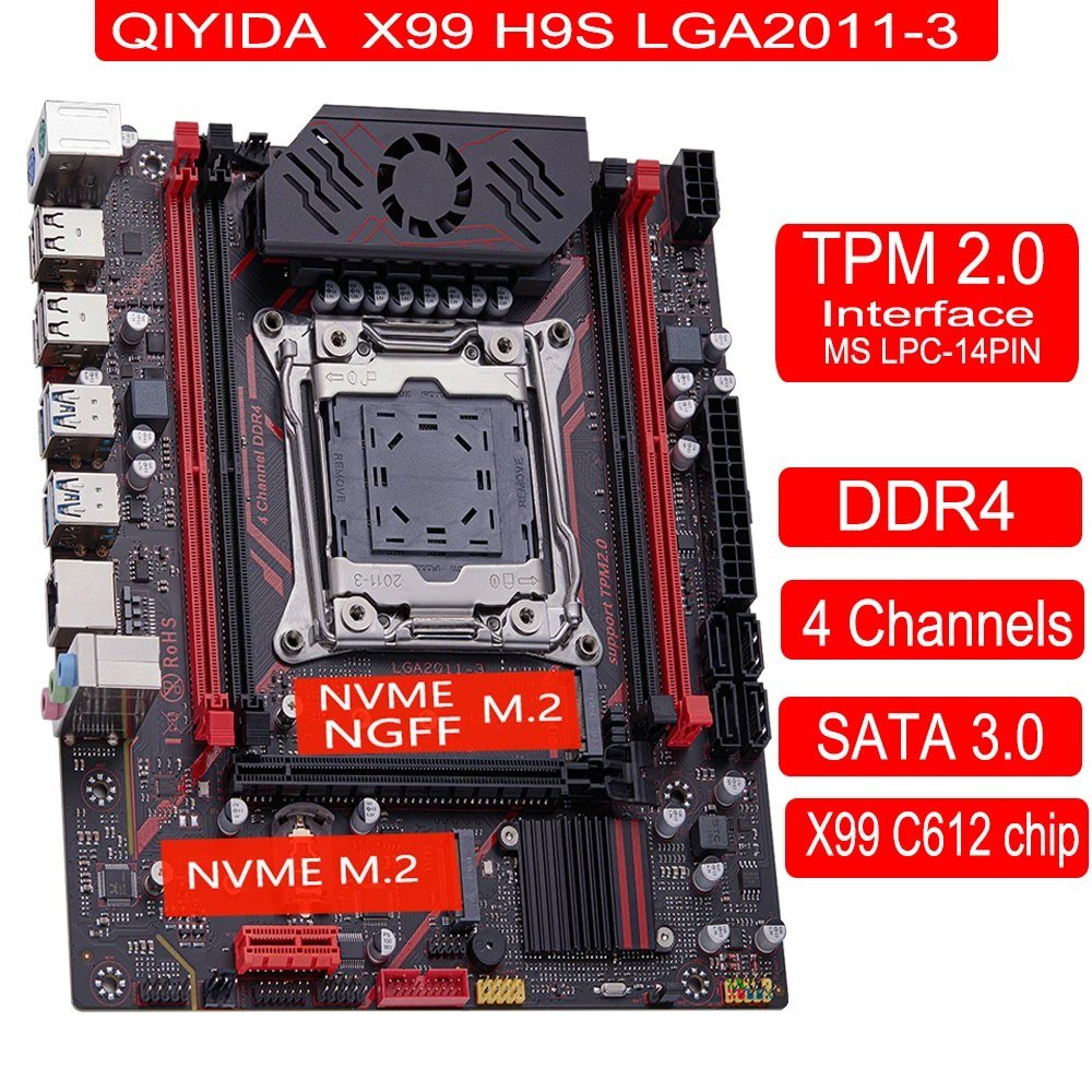 😱 Placa mãe Qiyida X99 H9S Quad Channel Chipset C612