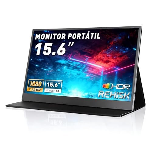 😱 Monitor Portátil 15.6" Full HD 1080p | IPS, Ultrafino, USB-C/HDMI, Capa Inteligente e Alto-falantes, Extensor de Tela para Laptop e Viagem