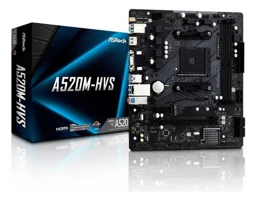 😱 Placa Mae Amd Am4 A520 2xddr4 Hdmi/vga A520m-hvs Asrock