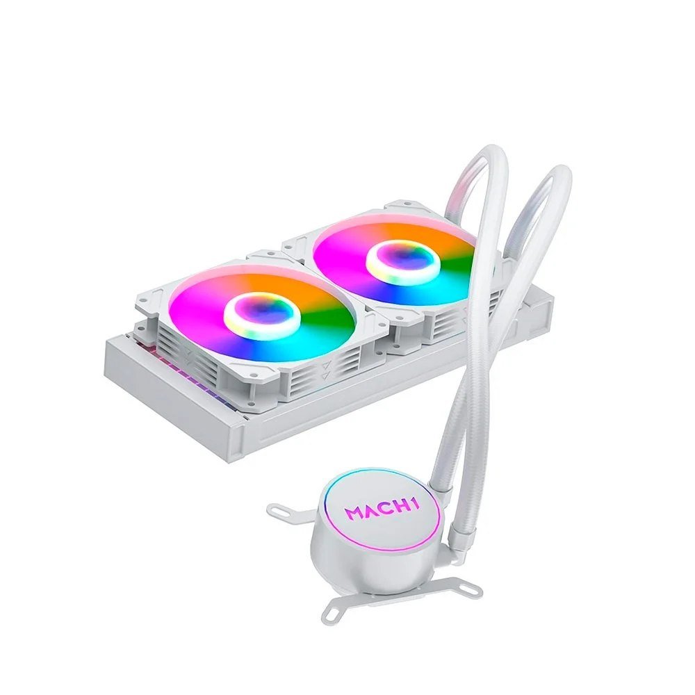 😱 Water Cooler MACH1 Logic, RGB, 240mm, AMD e Intel, Branco