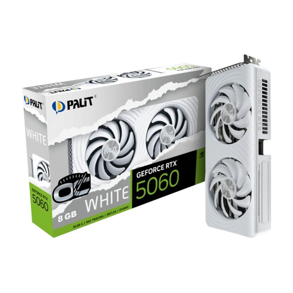 😱 Placa de Video GeForce NVIDIA PALIT RTX5060 WHITE OC 8GB GDDR7