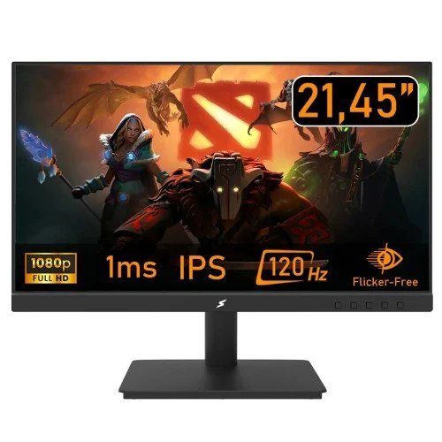 😱 Monitor Gamer SuperFrame Ace, 21.45 Pol, Full HD, IPS, 120Hz, 1ms, Flicker-Free