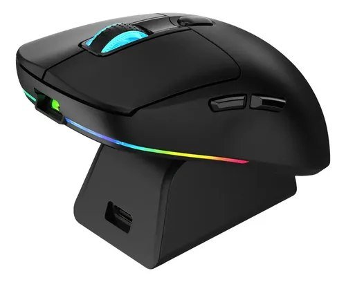 😱 Mouse Gamer Warrior Magnus Sem Fio, Óptico, Para Jogos, Com Luzes, Preto