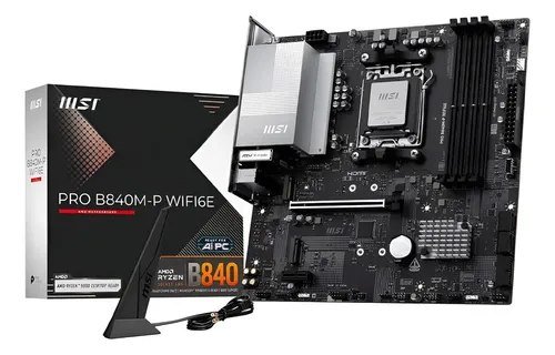😱 Placa Mae Msi Pro B840m-p Wifi6e - Amd Ryzen Am5 - Ddr5 Preto