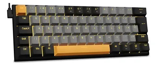 😱 E-yooso Z11 Teclado Para Jogos Com Fio Com Layout Brasileiro Cinza/preto Português Brasil
