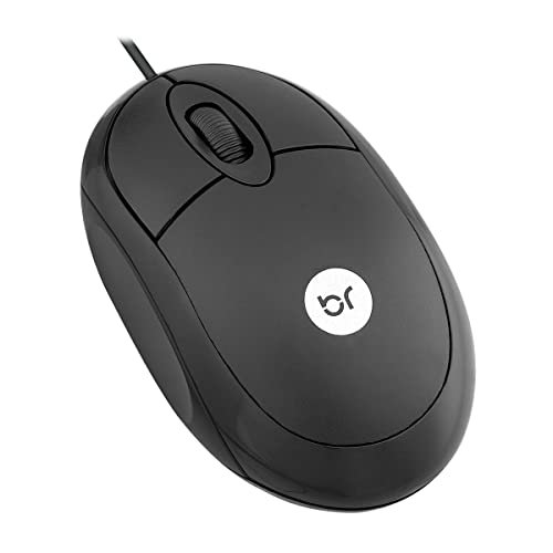 😱 Bright, Mouse Standard Na Cor Preto, Conexão Via USB