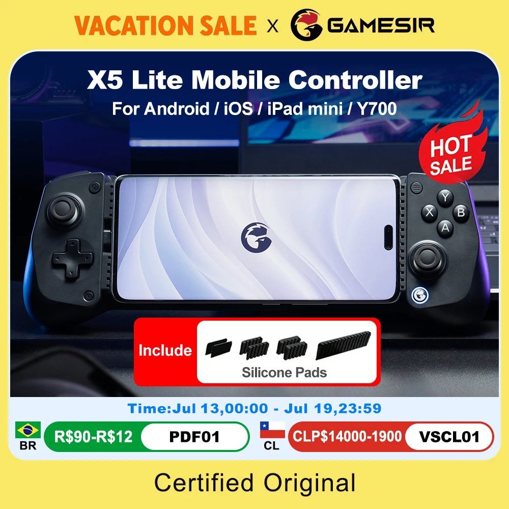 😱 Controle Gamepad GameSir X5 Lite USB-C Android iPhone 15/16 Mobile Hall Effect