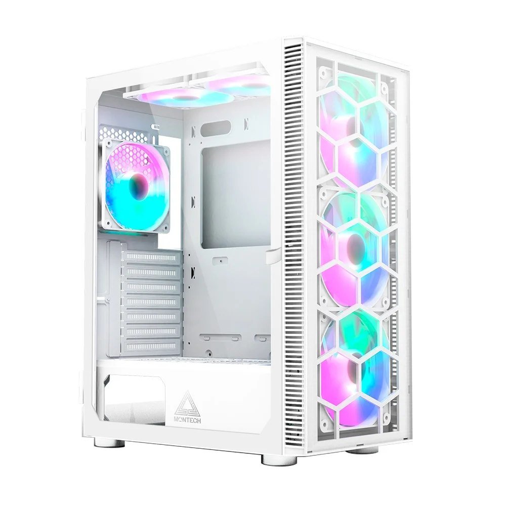 😱 Gabinete Gamer Montech X3 Glass, Mid-Tower, Painel Frontal em Vidro, Com 6X Fans