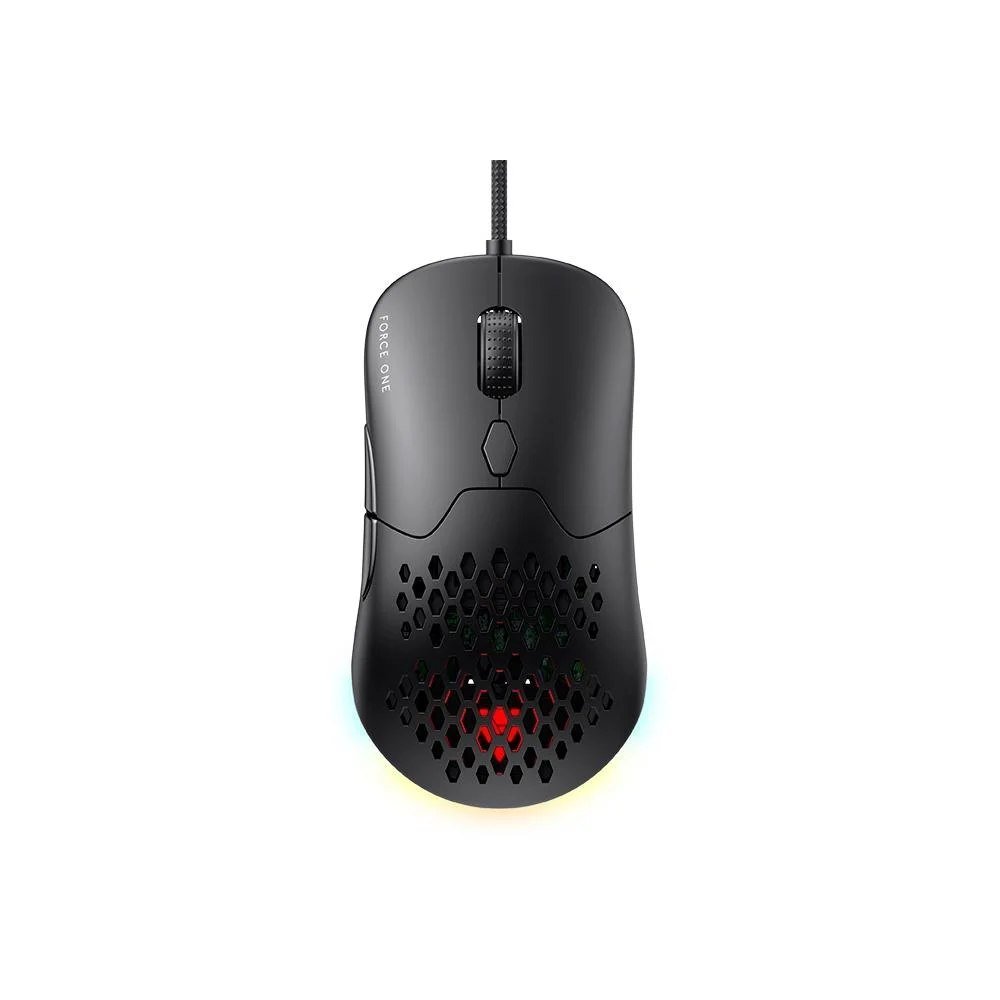 😱 Mouse Gamer Force One Lynx, 19.000 DPI, RGB, Switchs Hotswap, Personalizável, Dual Mode Wireless ou Wired USB-C, Recarre