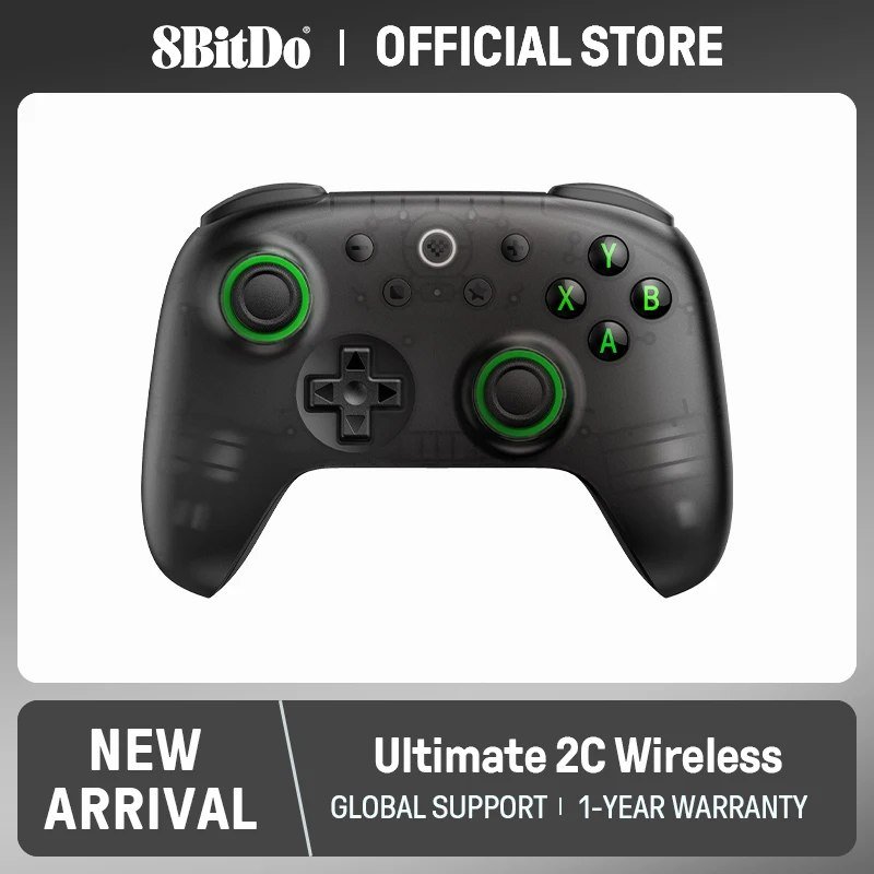 😱 Controle 8BitDo Sem Fio - Ultimate 2C Wireless, PC, Steam Deck, Raspberry Pi, Android