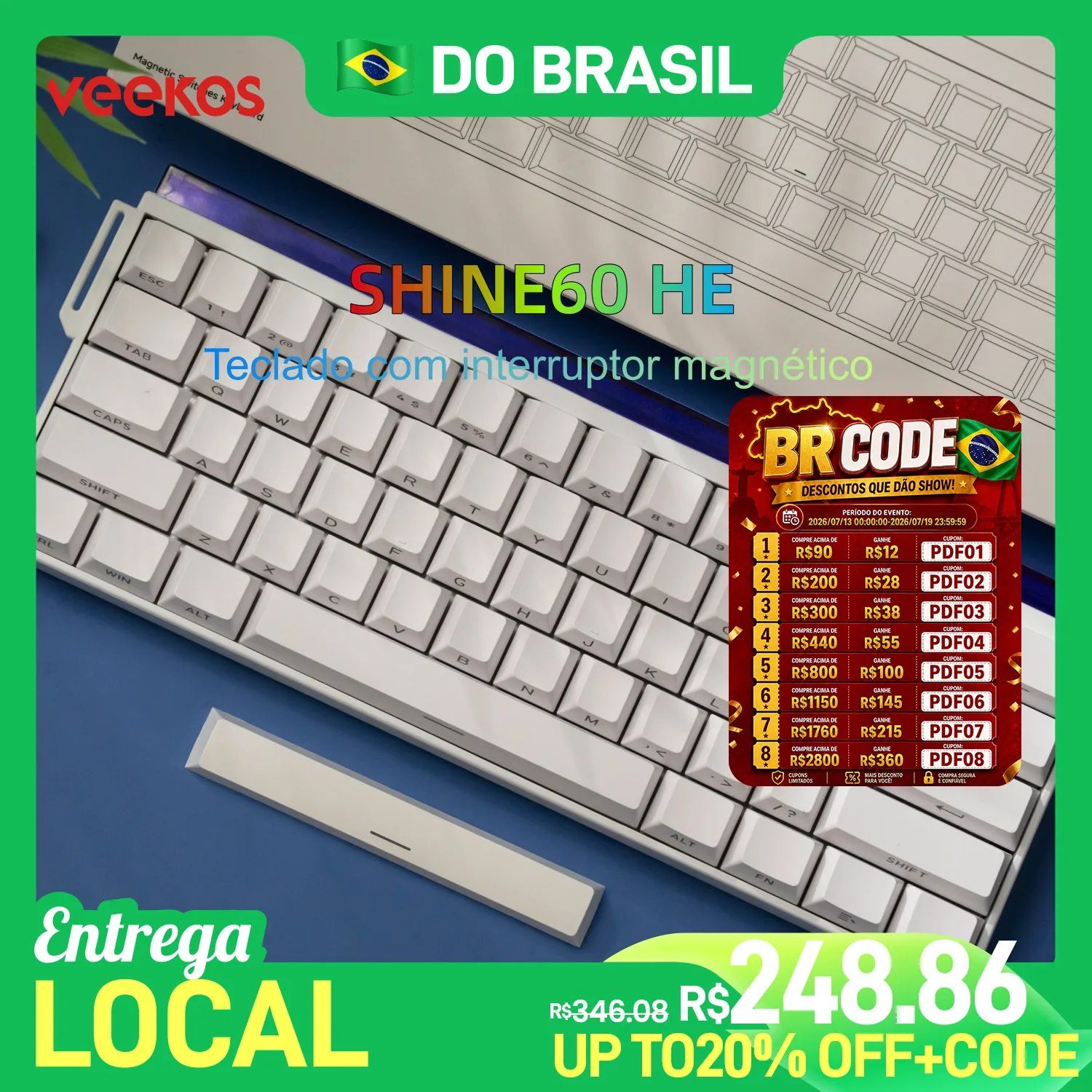 😱 Teclado Magnético Shine60 HE