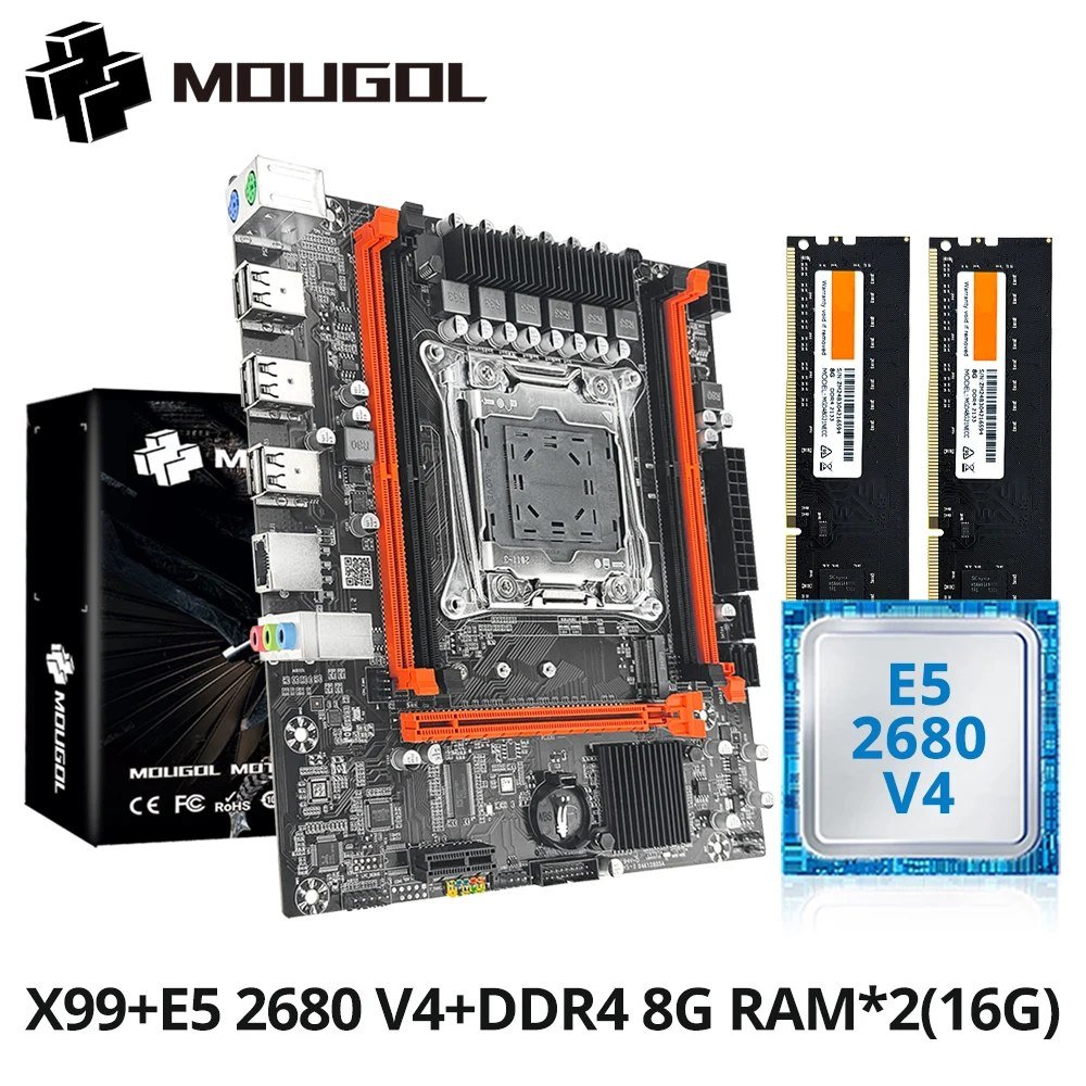 😱 Kit Placa-mãe MOUGOL X99 + Xeon E5-2680 V4