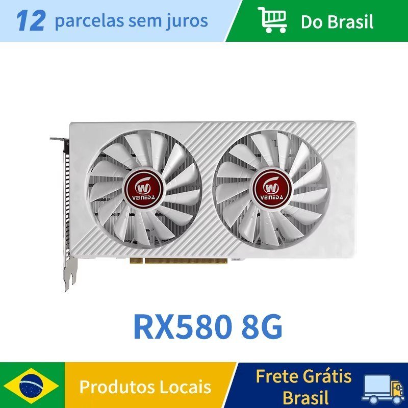 😱 Placa de Vídeo RX 580 8GB 8Pin RX580