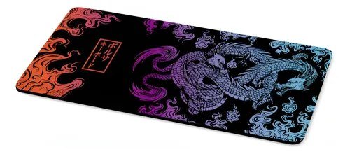 😱 Mousepad Gamer Antiderrapante 80x30cm Jogos Dragão Chinês