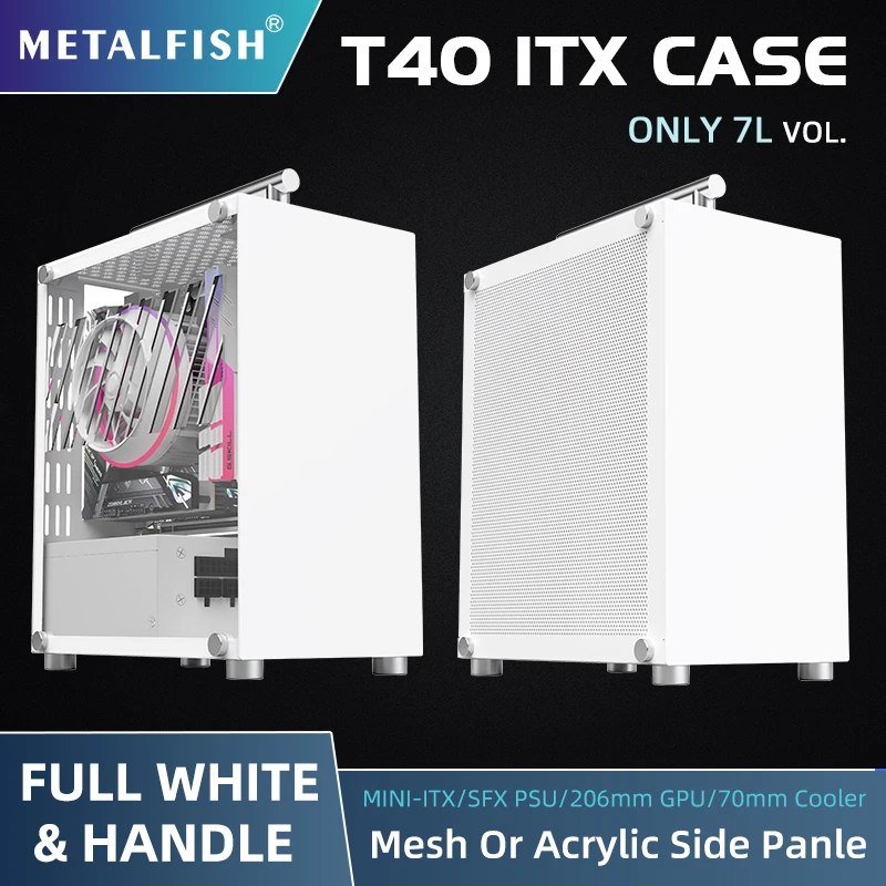 😱 Gabinete Metalfish t40 mini itx 7L + Cabo Riser x16 3.0