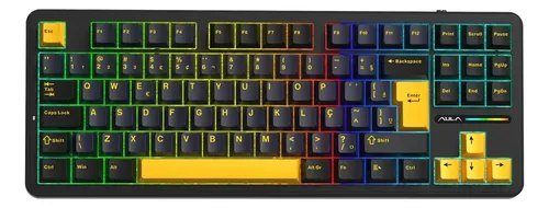 😱 Teclado Mecânico Aula F87 Sem Fio Wireless Bt Hotswap Abnt2