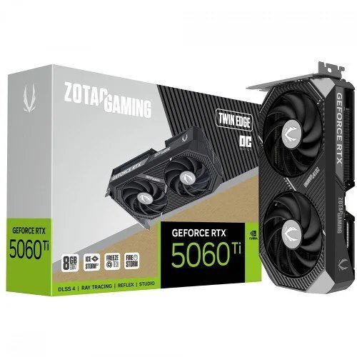 😱 Placa de Vídeo Zotac Gaming NVIDIA GeForce RTX 5060 Ti Twin Edge OC, 8GB, GDDR7, DLSS, Ray Tracing, ZT-B50610H-10M