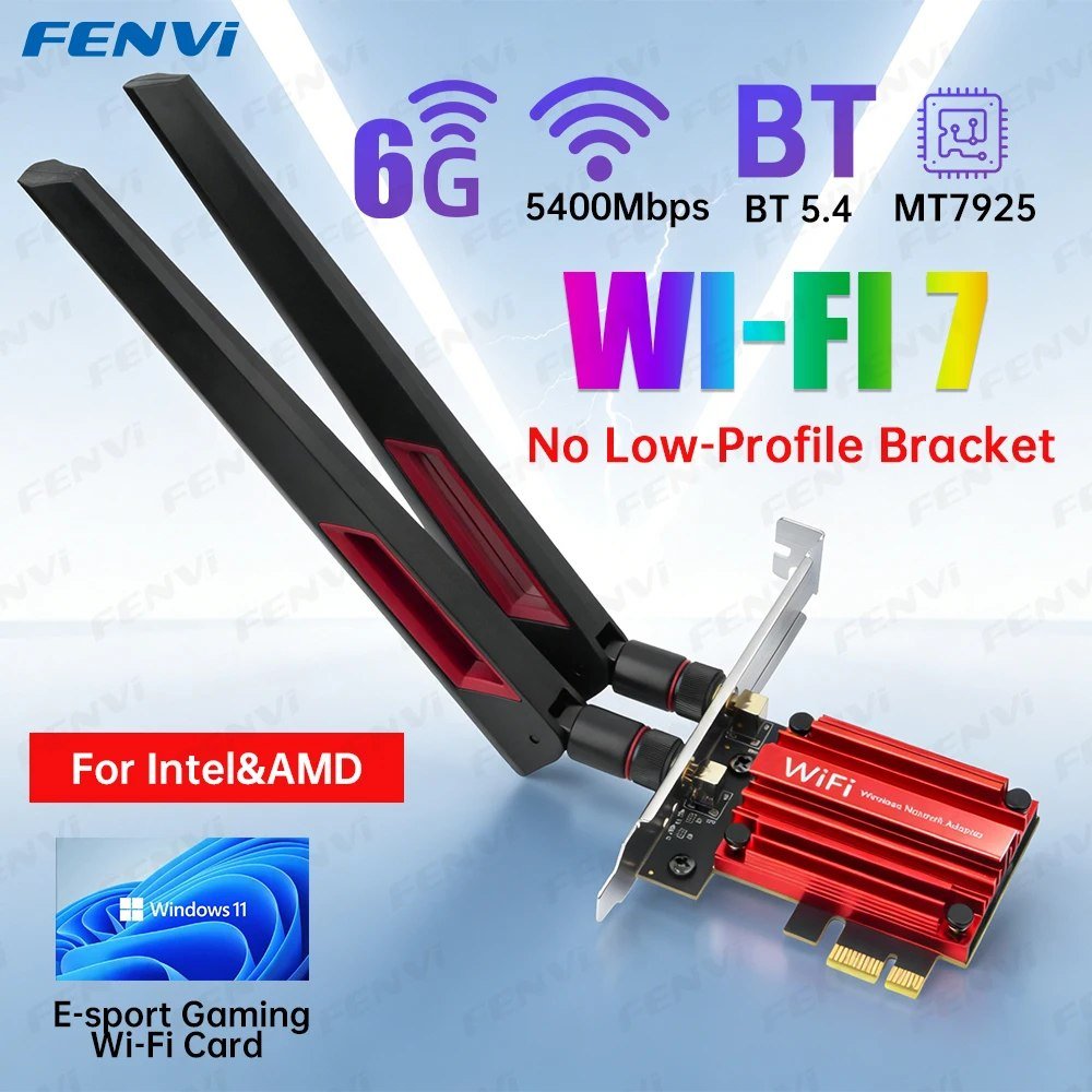 😱 WiFi 7 Fenvi Pciexpress Tri-Band + Bluetooth 5.4 10DBi MT7925