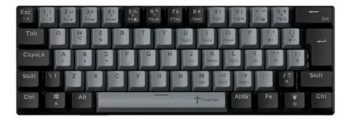 😱 Teclado Mecânico Gamer 60% Switch Huano Brow Red Pc Computador Switch Vermelho Português Brasil - Titorion Preto