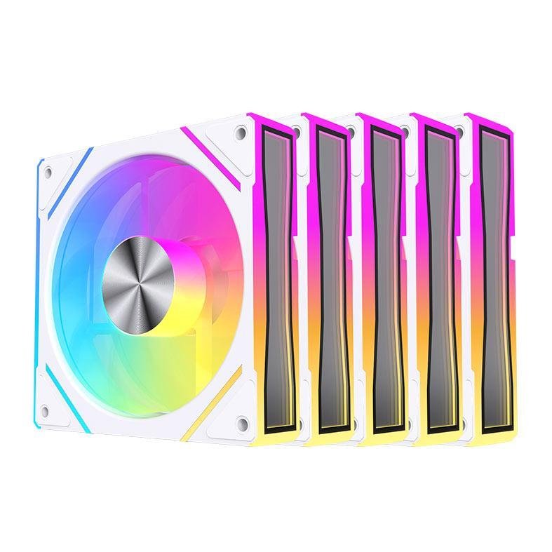 😱 Kit Ventoinhas Acegeek Silverline, ARGB, 5x120mm, Branco