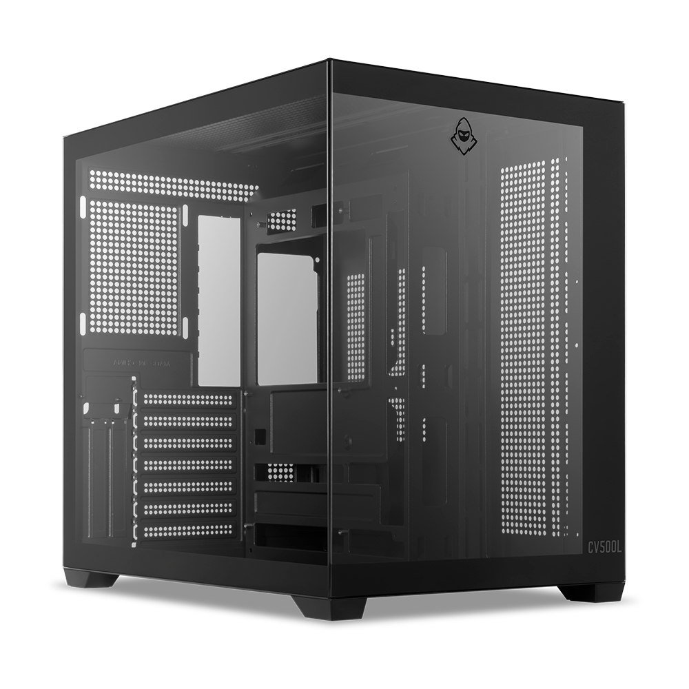 😱 Gabinete Gamer Aquário Mancer CV500L Mid Tower Lateral De Vidro Preto