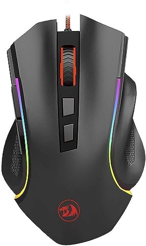 😱 Mouse Gamer Redragon Griffin, Preto | RGB, 7200 DPI, M607
