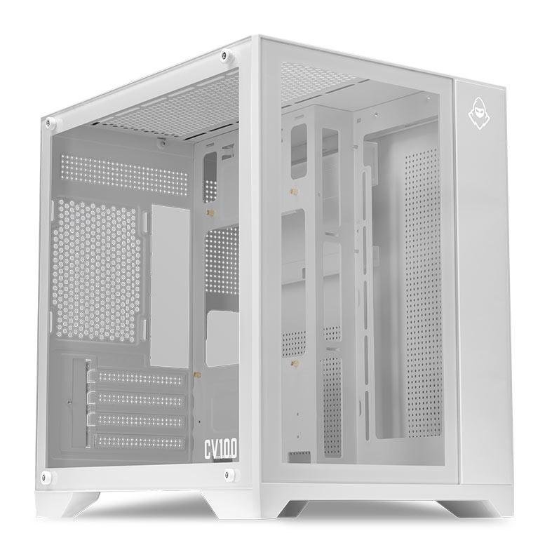 😱 Gabinete Gamer Aquário Mancer CV100, Mid-Tower, Lateral De Vidro, Branco