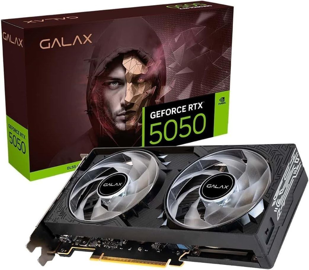 😱 RTX 5050 8GB Black Gf 1-Click OC Teclab Lite 128BITS GDDR6 Galax 55NSL8MHDXRE
