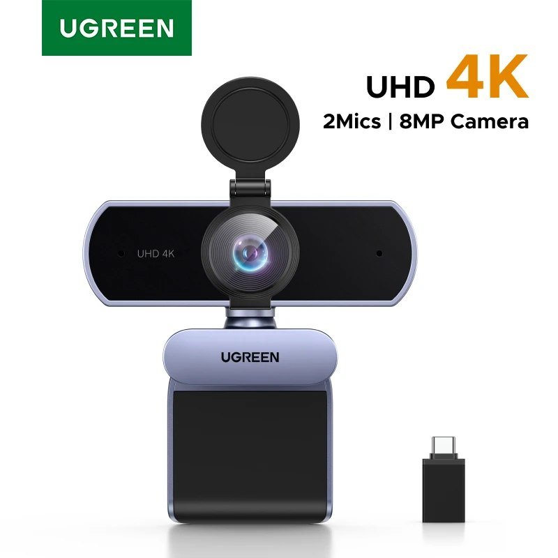 😱 WebCam CM831 UGREEN USB 4K 2K 1080P HD Mini para chamadas de vídeo do YouTube