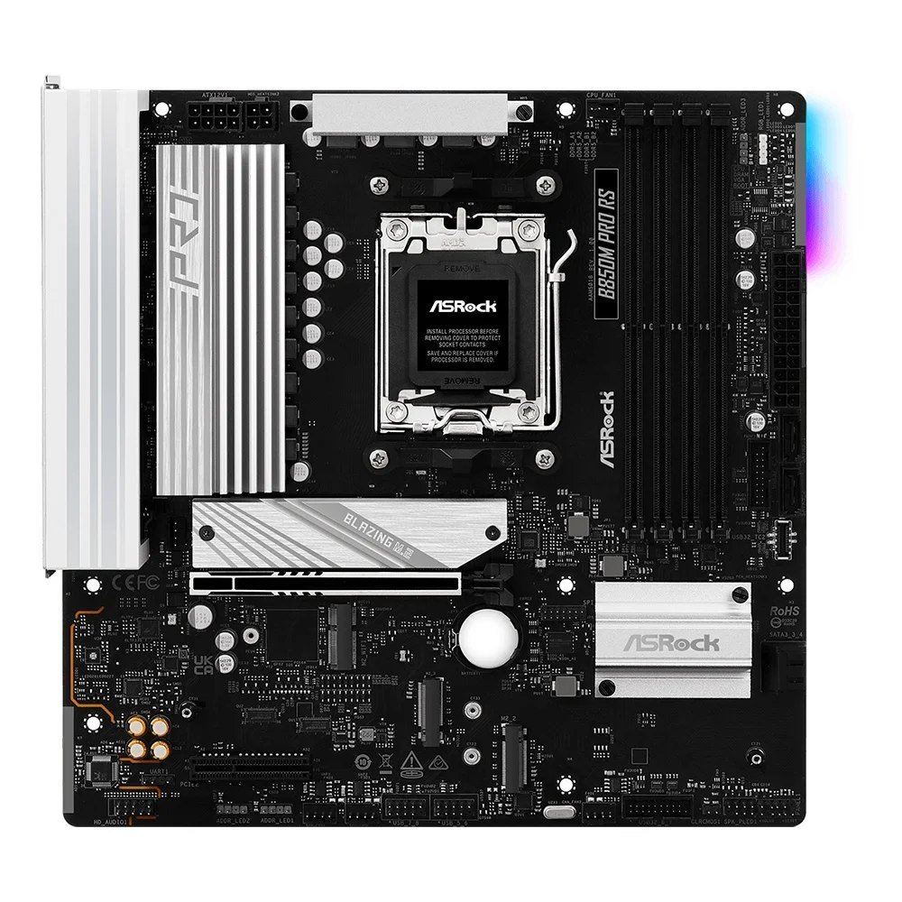 😱 Placa Mae Asrock B850M Pro Rs Amd Ryzen B850 Matx Ddr5 90 Mxbr60 A0Uayz