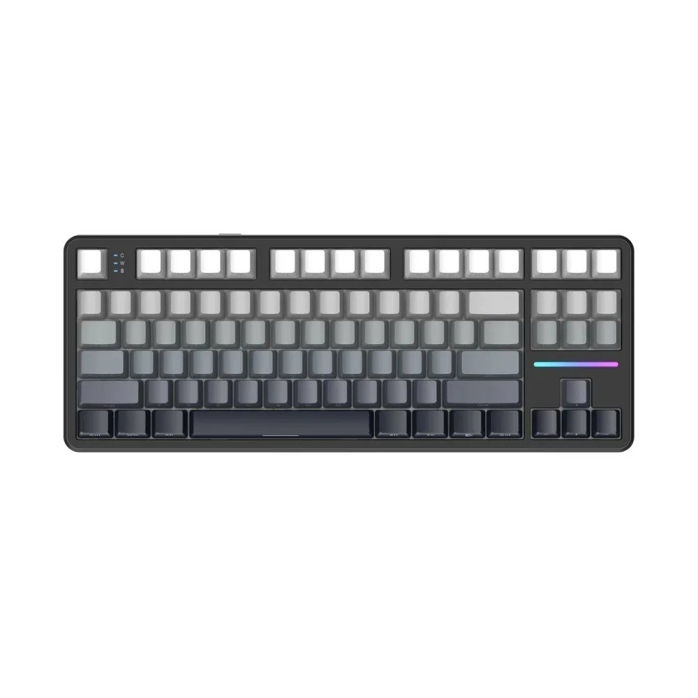 😱 Teclado Sem Fio Mecanico Gamer Attack Shark X87 Rgb Tri Mode Wireless Bluetooth Usb C Moonlit Night X87