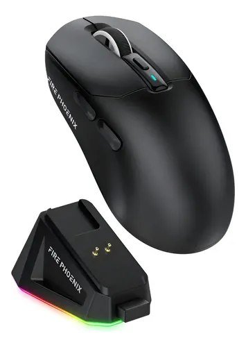 😱 Mouse Gamer Sem Fio Fire Phoenix 24000dpi Paw3311 Bk-r3x Cor