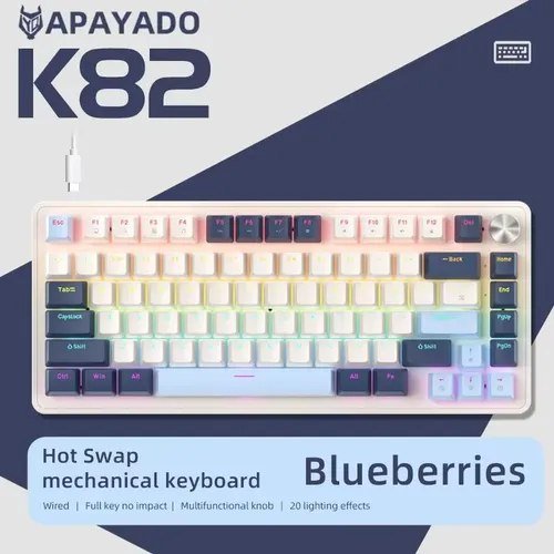 😱 Teclado Mecânico Para Jogos Apayado K82 75% Hot Swap