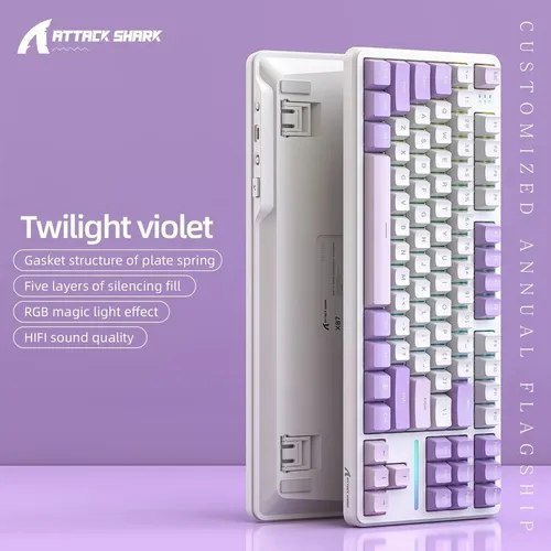 😱 Teclado Mecânico Gamer Sem Fio Attack Shark X87