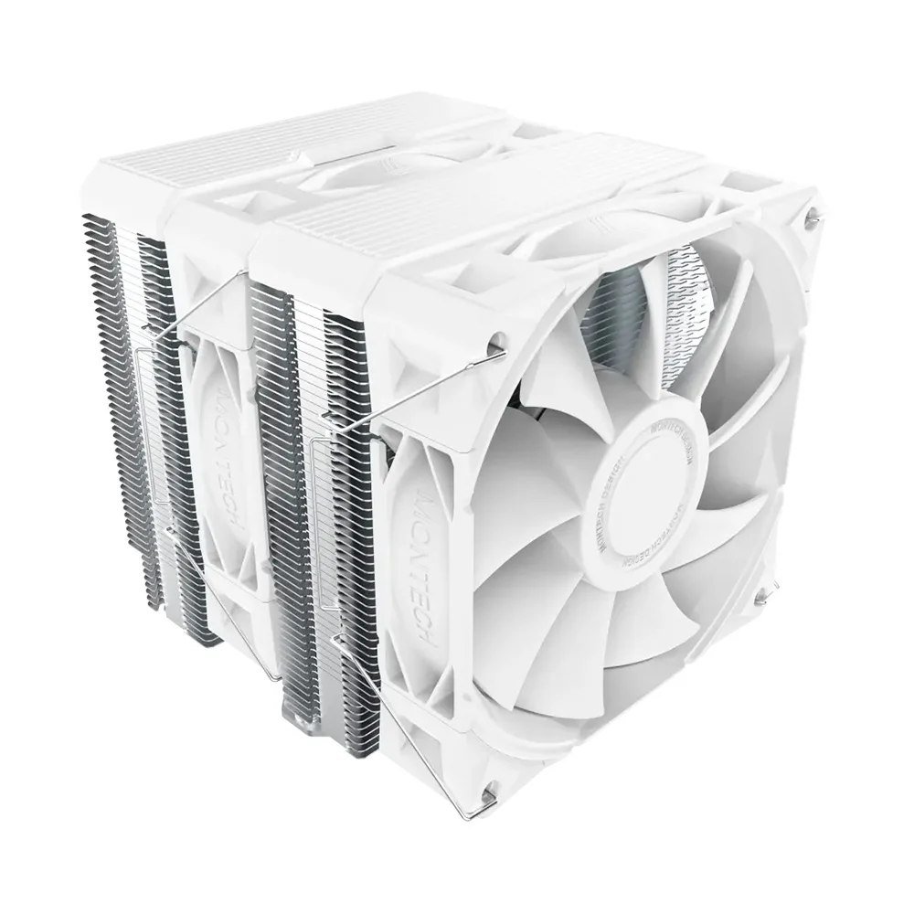 😱 Air Cooler Montech NX600, Dual Tower, 120mm, Intel e AMD - Branco