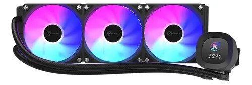 😱 Water Cooler Kalkan Aura Digital 360mm Argb Tela Lcd Preto