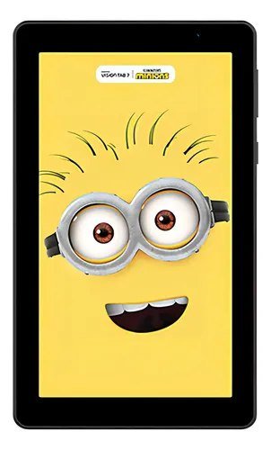 😱 Tablet Infantil Positivo Vision Tab 7 Minions - Octa-core 3gb Ram 64gb Armazenamento, Tela 7 Ips, Bateria 3100mah, Android 14 Go, Wi-fi - Preto - Inclui 2 Itens De Proteção (capa E Mochila))