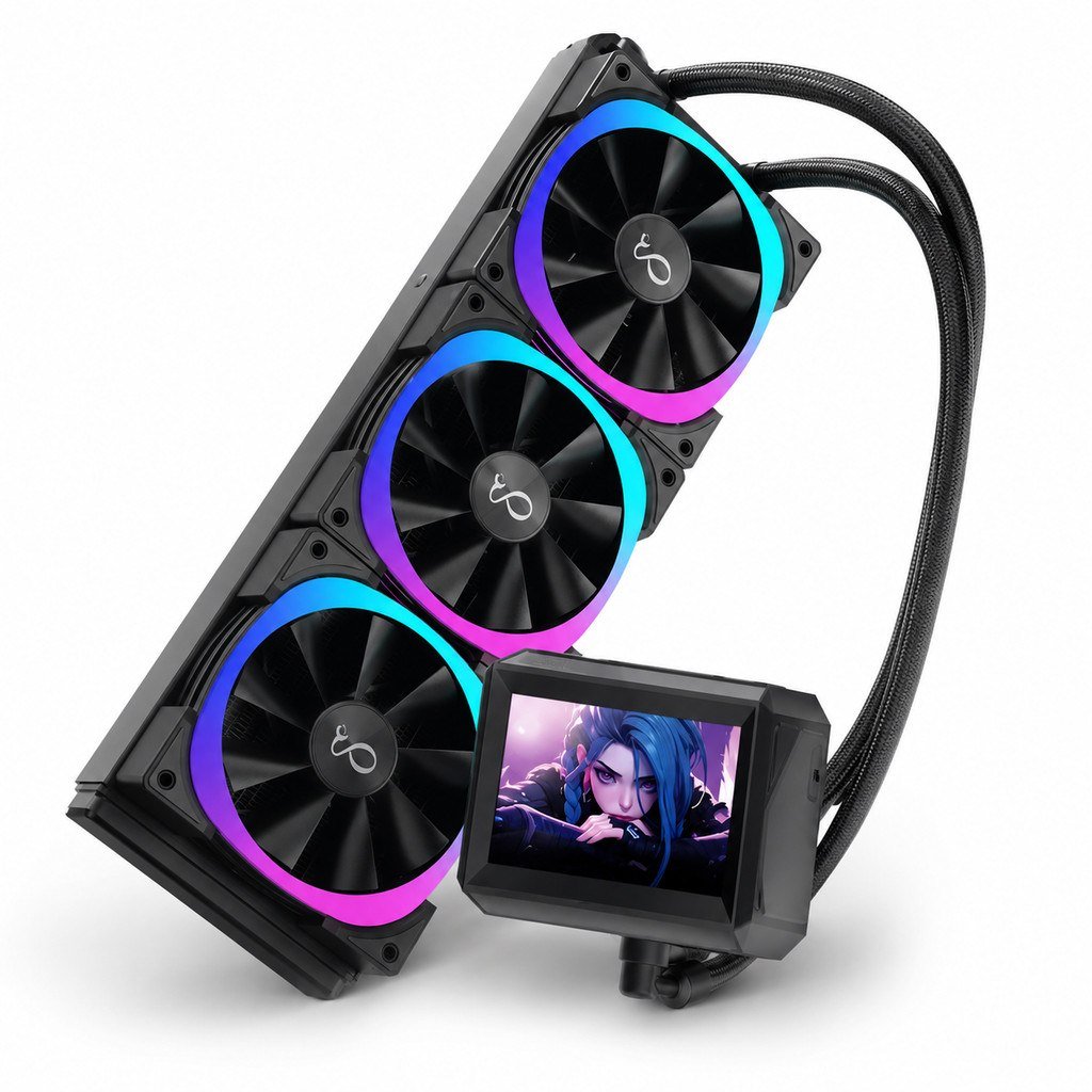 😱 Water Cooler 360mm RGB LCD 3 Fans ARGB Refrigeração Líquida PC Gamer DELTA-CW360LCD