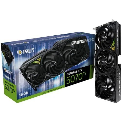 😱 Placa De Video Palit Nvidia Geforce RTX 5070 Ti Gamingpro S 16GB Gddr7 Dlss Ray Tracing Ne7507T019T2 Gb2031U