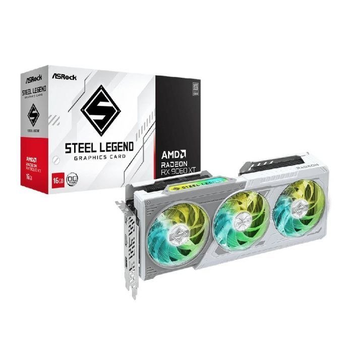 😱 Placa de Vídeo ASRock AMD Radeon RX 9060 XT Steel Legend OC 16GB GDDR6