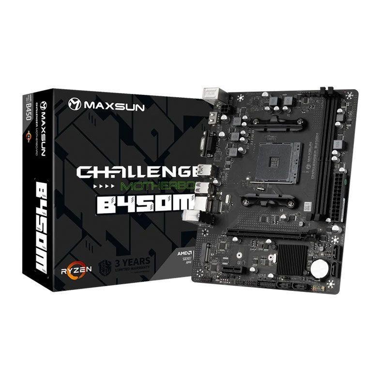 😱 Placa Mae Maxsun Challenger B450M, DDR4, Socket AMD AM4, M-ATX, Chipset AMD B450