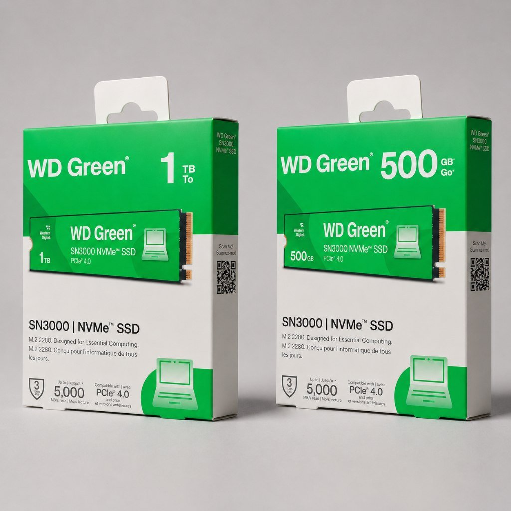 😱 SSD WD Green SN3000 NVMe 1TB PCIe 4.0 M.2 2280 5000MB/s Alta Velocidade NFe