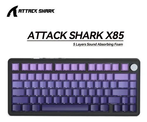 😱 Teclado Mecânico Gamer Sem Fio Attack Shark X85 75%