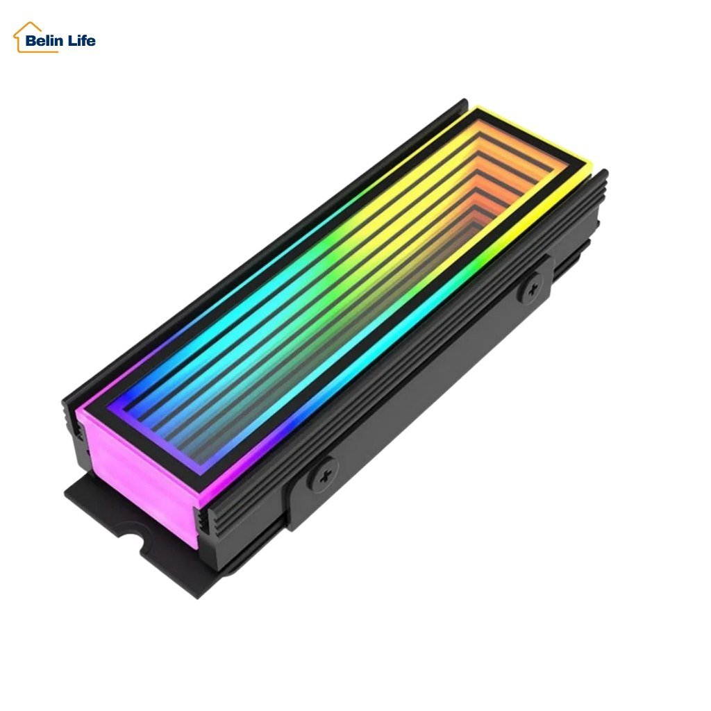 😱 Dissipador SSD M.2 2280 NVMe Delta-CN510 ARGB 5V 3 Pinos Aura Sync