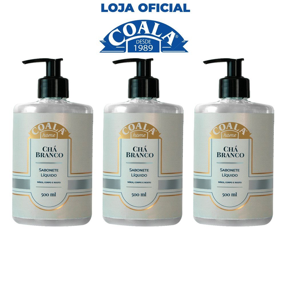 😱 Kit 3 Unidades Sabonete Líquido Chá Branco 500 ml