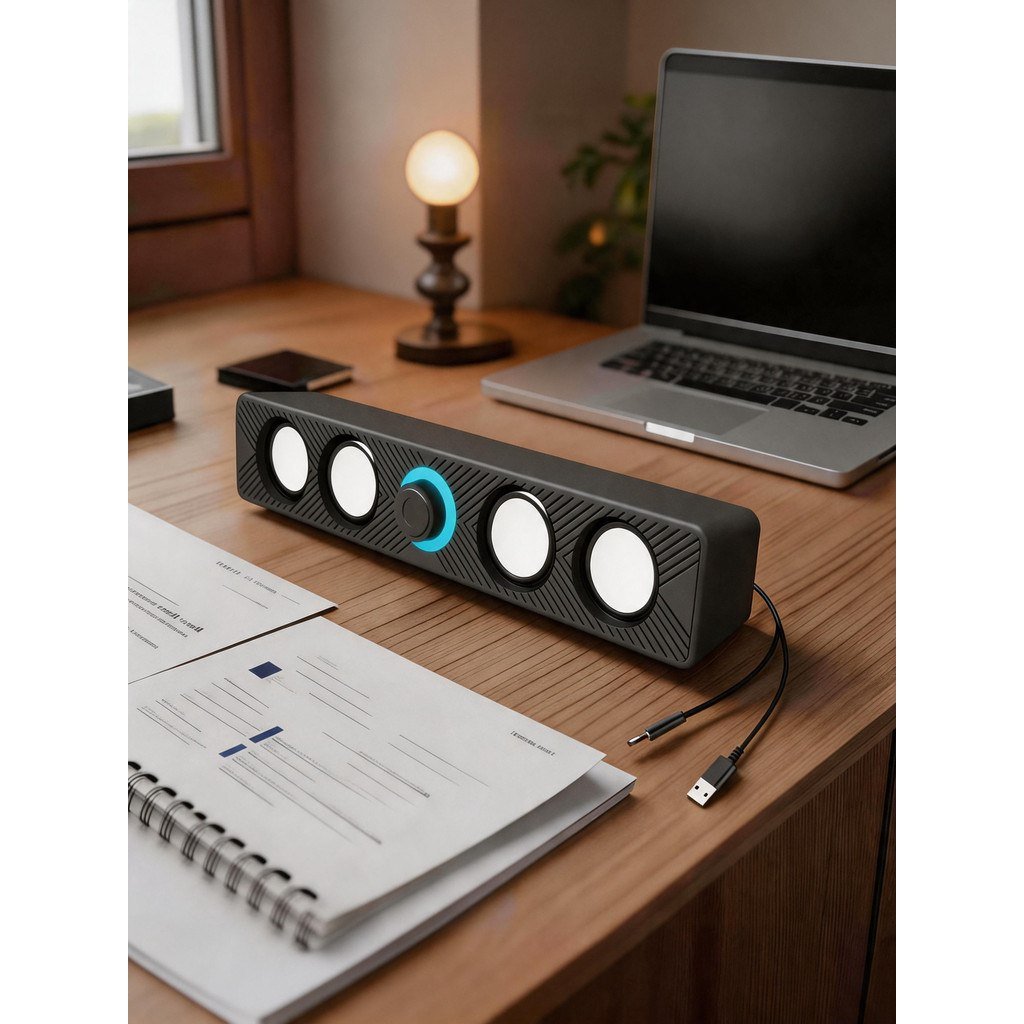 😱 Caixa De Som Soundbar Led Para Computador Pc Usb P2 Gamer 1002
