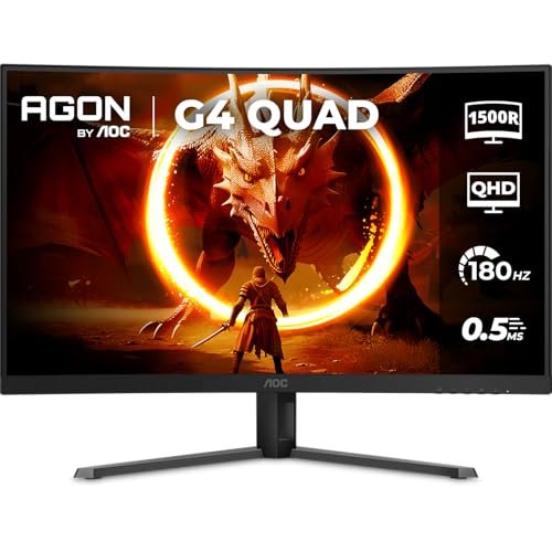 😱 Monitor Gamer Curvo AOC AGON QUAD 32" 180Hz 0,5ms HDR10 CQ32G4E