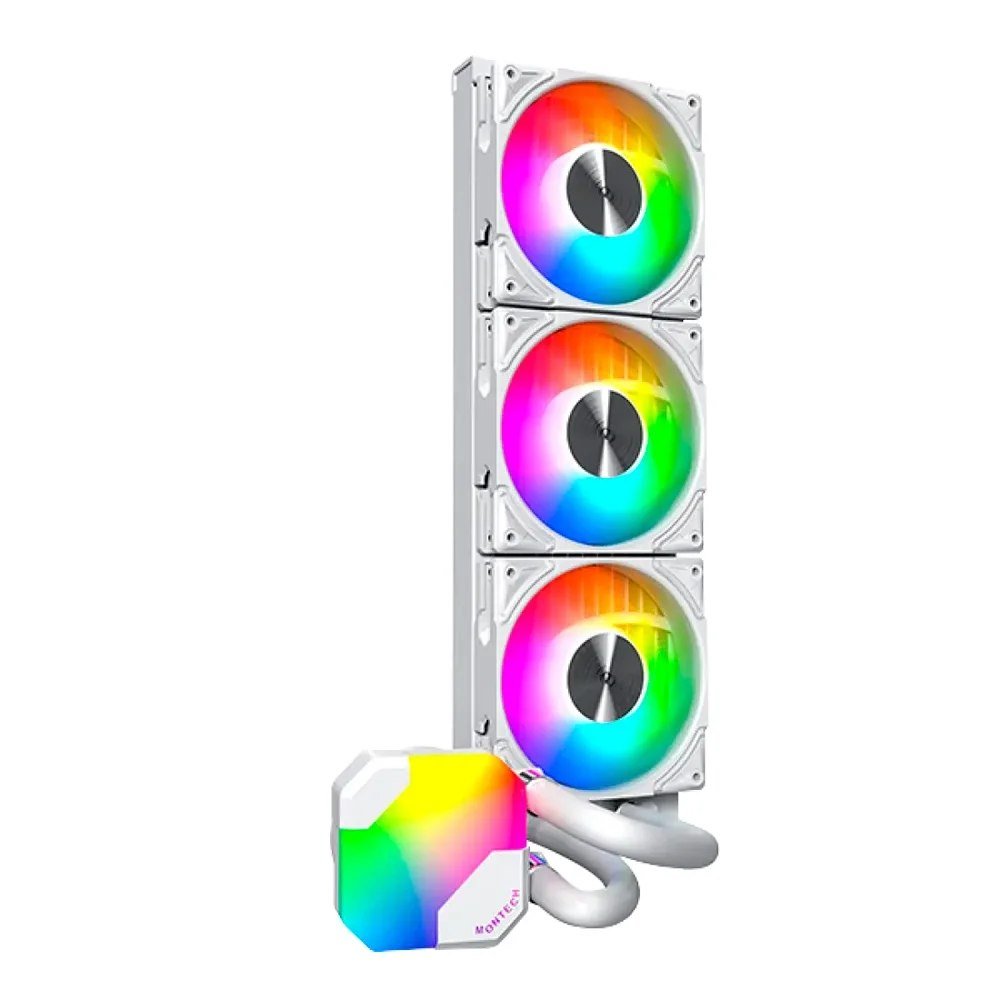 😱 Water Cooler Montech Hyperflow 360Mm Com 3 Fans Argb Branco Hyperflow Argb 360 W
